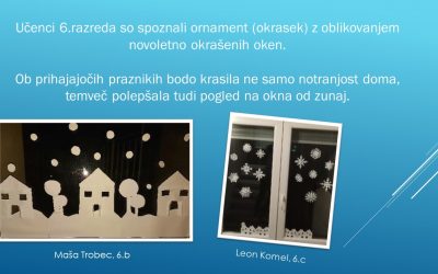 Novoletni okraski šestošolcev